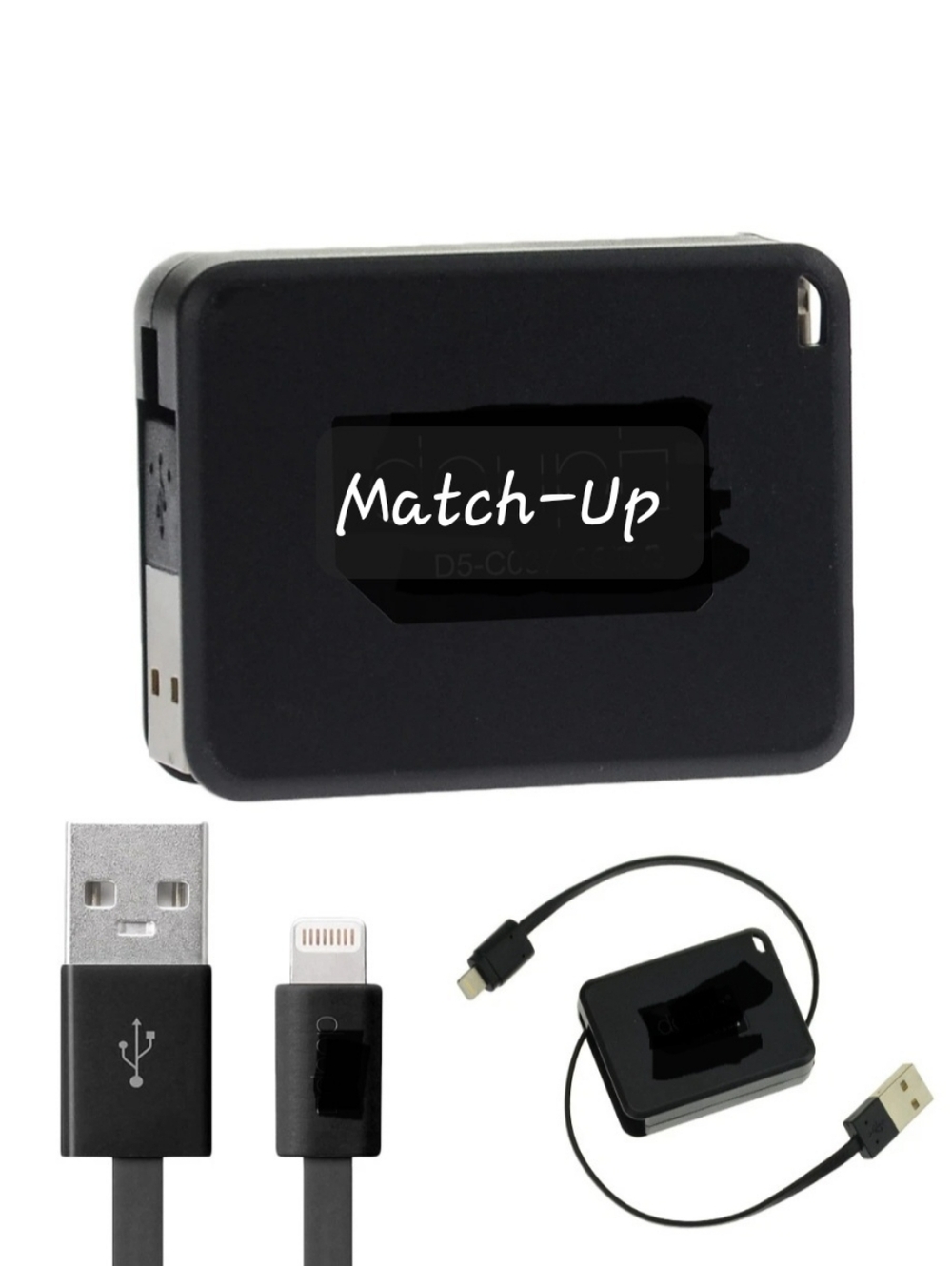 Retractable DuPlug 2-in-1 Charge & Sync Cable With Lightning/MicroUSB Connectors